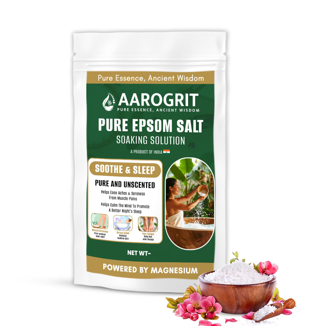 Epsom Salt for Bath, Foot Soak & Muscle Relaxation – 100% Pure & Natural (Unscented)