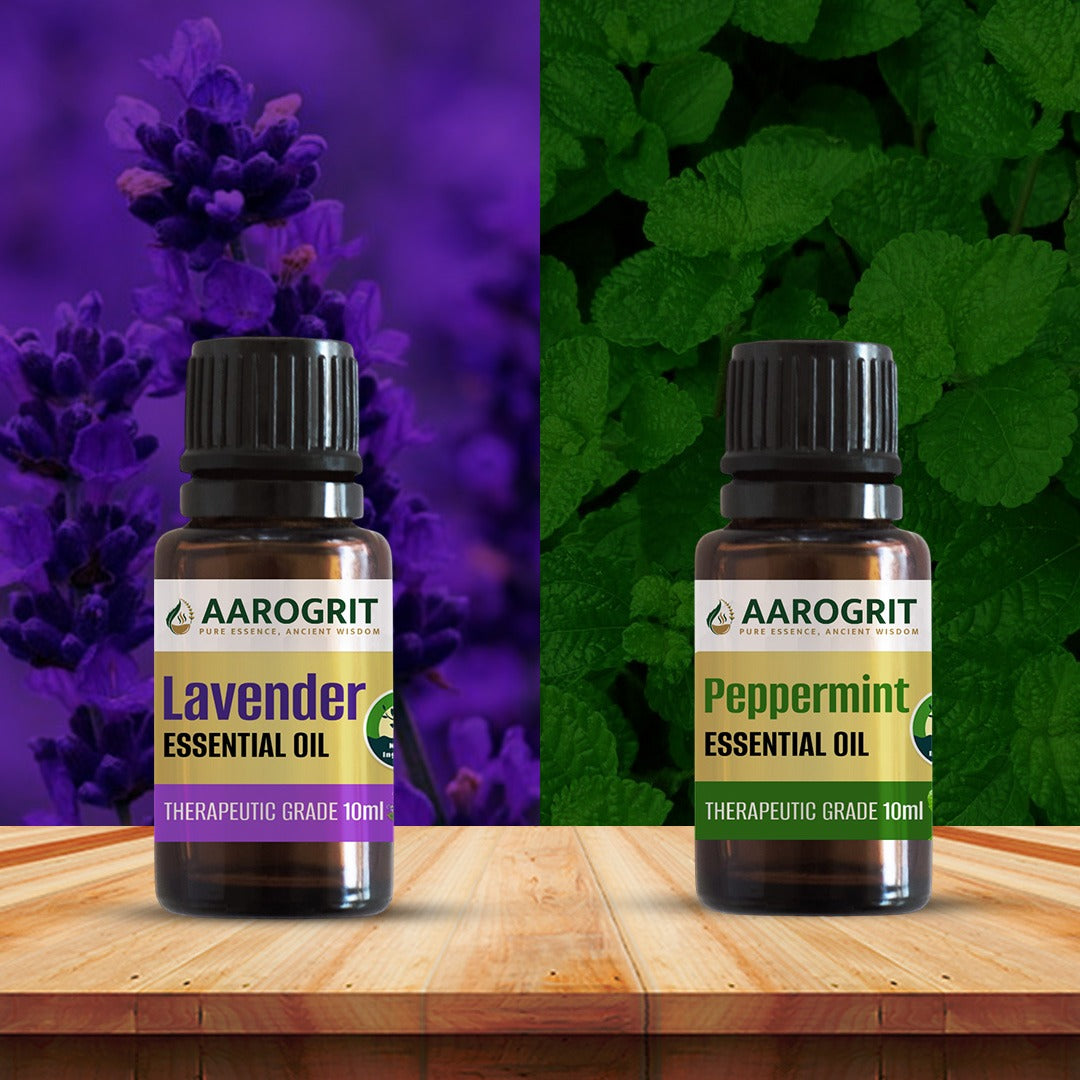 Chill Vibes Only – Peppermint & Lavender Essential Oil Combo for Headache Relief & Relaxation
