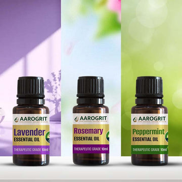 Breezy Balance – Lavender, Peppermint & Rosemary Essential Oil Combo for Calm, Clarity & Focus