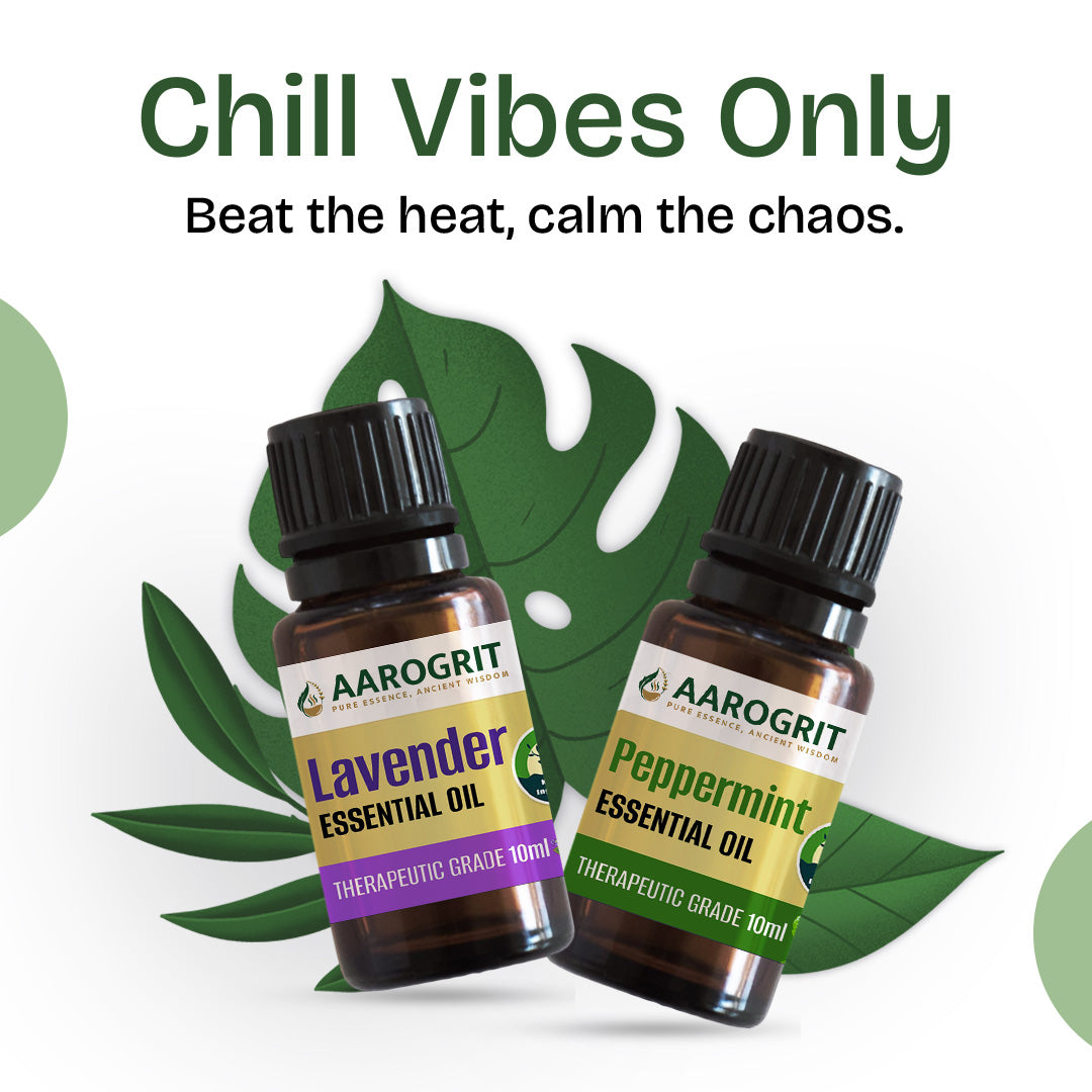 Chill Vibes Only – Peppermint & Lavender Essential Oil Combo for Headache Relief & Relaxation